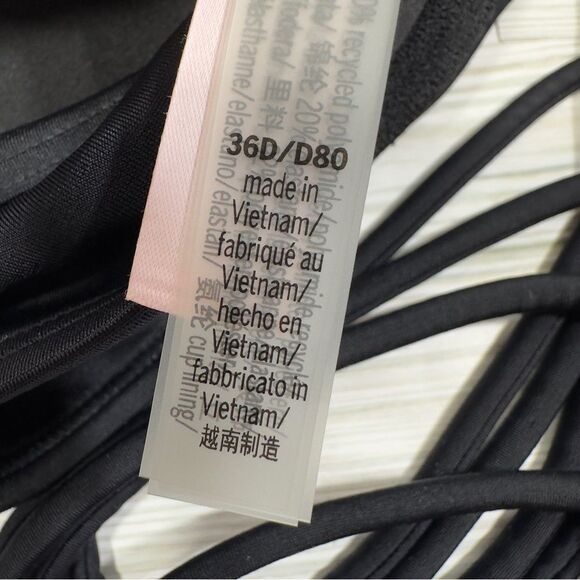 NWT VS STRAPPY PUSH UP TOP 36D & STRAPPY BRAZILIAN BIKINI BOTTOM SWIMSUIT SET XL - Picture 9 of 11